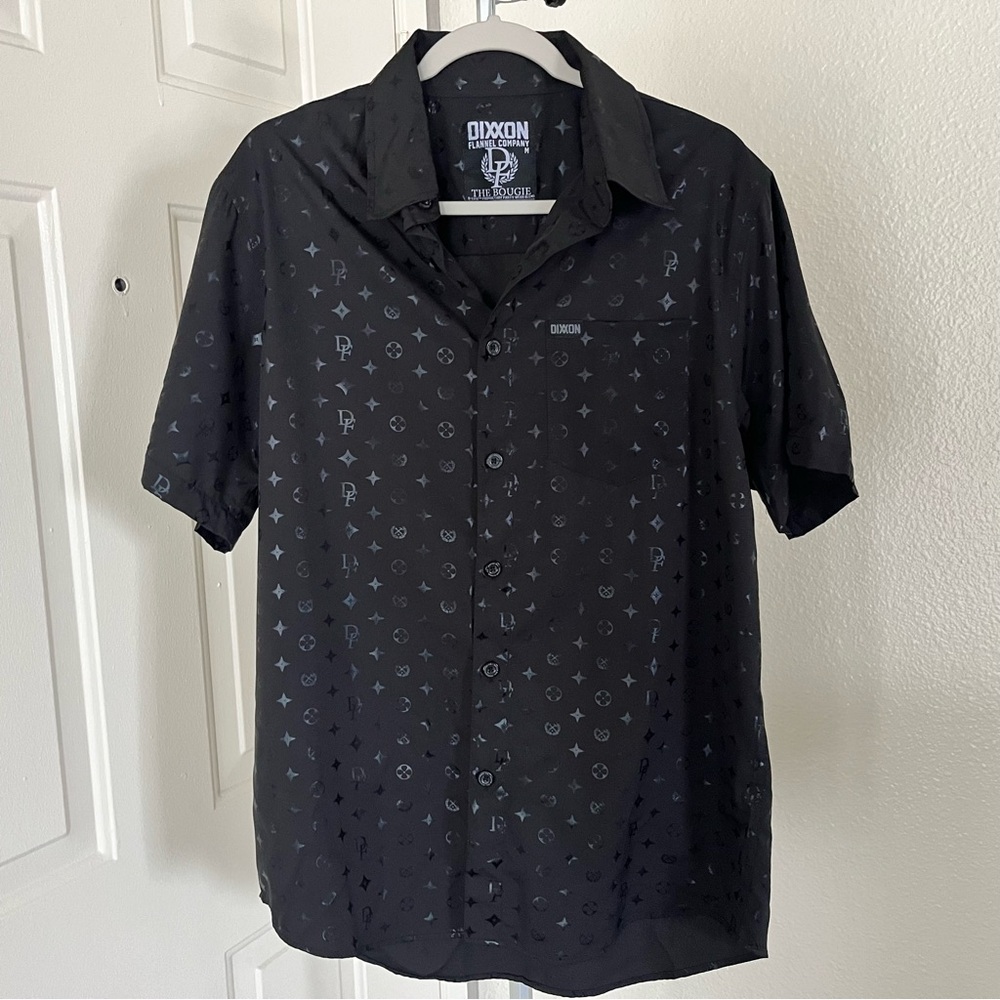 Dixxon BOUGIE Black Short Sleeve Party Shirt Men's M